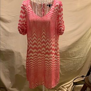 As U wish brand Pink and ivory dress Medium